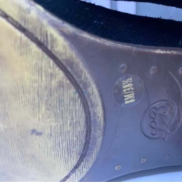 Lucky Brand Black Suede Ankle Boots with Studded Detailing and zippers. Size 8. - Picture 8 of 9